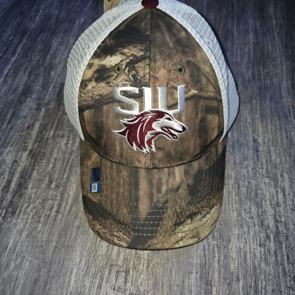 SIU Salukis Mossy Oak Camo Trucker Hat Captivating Headwear Snapback New NWT